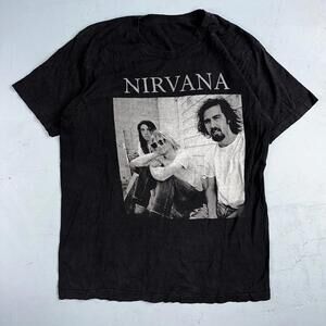 Nirvana Grunge Punk Rock VTG Style T Shirt Y2K Music Band Promo Kurt Cobain Art